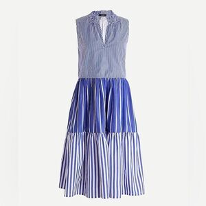 J.Crew Women’s Striped Tiered Sleeveless Cotton Dress Size XS